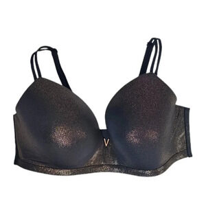 Victoria's Secret Black Shimmery Push-Up Bra